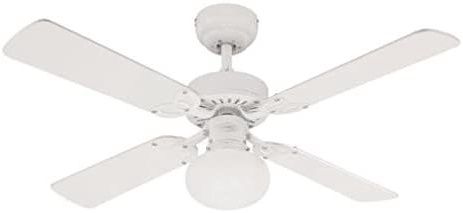 Westinghouse Lighting Vegas Ventilador de Techo, Metal, Acabado en Blanco con aspas Reversibles en Blanco/Pino blanquedado