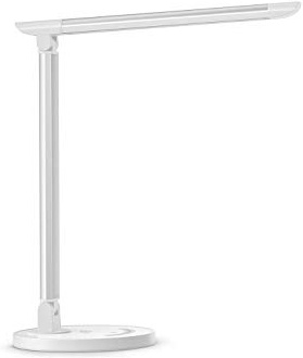 Lámpara Escritorio LED TaoTronics Flexo Escritorio 12W Regulable (Cuidado a Ojos, 7 Niveles de Brillo x 5 Modos, Puerto USB 5V/ 1A Función Memoria Control Táctil Ángulo Ajustable Bajo Consumo Energía)