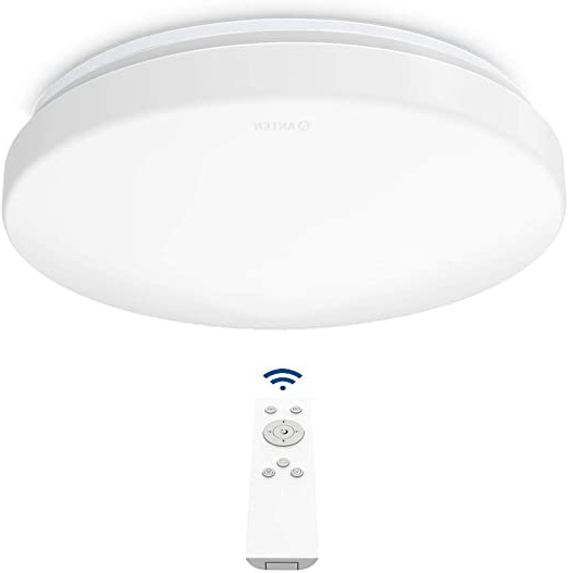 Anten 24W Plafón LED de Techo Regulable con Mando a Distáncia, Lámpara Techo Led Regulable para Dormitorio, Salon, Cocina (Ø275 x 95 mm)