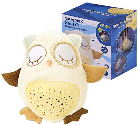 Lámpara para proyector de música, Lámpara de noche peluche musical, luz de noche LED, lámpara de cabecera con 8 canciones, volumen ajustable