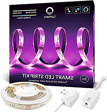 WiFi Tiras LED Alexa, Lumary 3M Tira LED Inteligentes RGB Blanco Calido Blanco Frío Luz LED, Multicolores Musical Lampara LED Funciona con Alexa Google Home, Luces decorativas para Navidad y Fiestas