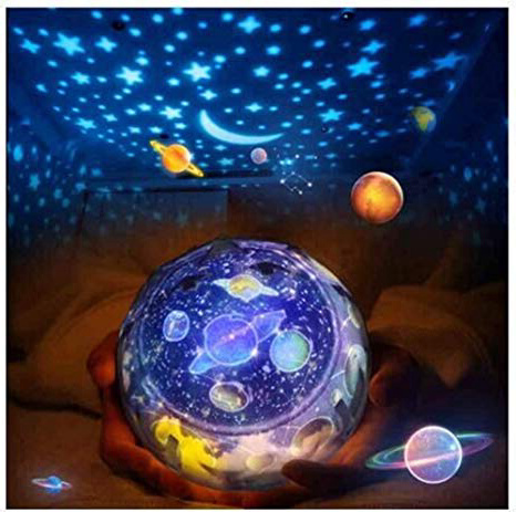 Lámpara de Proyector,FOHYLOY Noche Giratoria Proyector de Estrella Luz de noche de estrella con 3 modos y 5 patrones para la fiesta mágica y el dormitorio de los niños