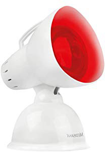 Medisana IR 100 Lámpara de calor infrarrojo de 100 vatios, lámpara de infrarrojos para mejorar el bienestar, radiador de calor para relajar los músculos