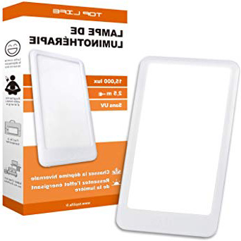 Lámpara de Luminoterapia 15000 lux - Luz Antidepresiva Potente - Lámpara de Día Ajustable de 3 Intensidades - Efectividad terapéutica Comprobada para Combatir la Depresión Estacional