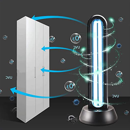Lámpara de esterilización UV Lámpara germicida ultravioleta integrada con ozono desinfección del tubo de cuarzo Desinfectante LED UV-C portátil para el área de mascotas del inodoro del refrigerador38W