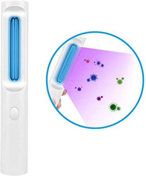 Elover UV Lámpara de Desinfección Luz Ultravioleta Germicida UVC Lámpara Bombilla de Esterilización Portátil USB Cargada para Casa Oficina Hotel