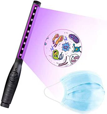 Lámpara de Desinfección Ultravioleta, Lámpara germicida ultravioleta portátil, USB Desinfección UV Lámpara sin Químicos para para el Hogar Hotel Armario Coche Mascota Viaje de ICARE