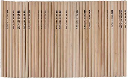 50PCS HB / 2B Juego de lápices de madera natural Lápices de grafito de madera ambiental para exámenes Dibujo y boceto de la oficina escolar(HB)