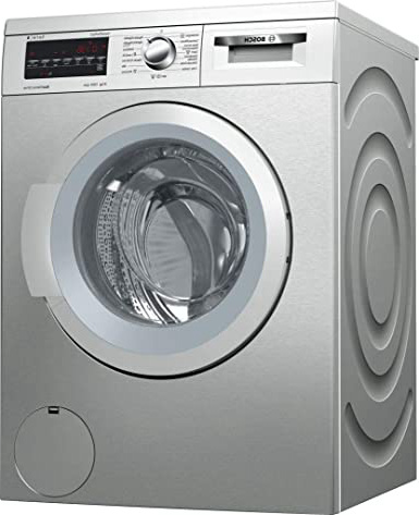 Bosch Serie 6 WUQ2448XES - Lavadora (Independiente, Carga frontal, Acero inoxidable, Giratorio, Tocar, Izquierda, LED)
