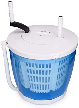 Navaris Mini Lavadora y Secadora Manual portátil - Lavadora con Carga hasta 2 KG y Centrifugado- Lavadora de Viaje para Camping Apartamentos Caravana