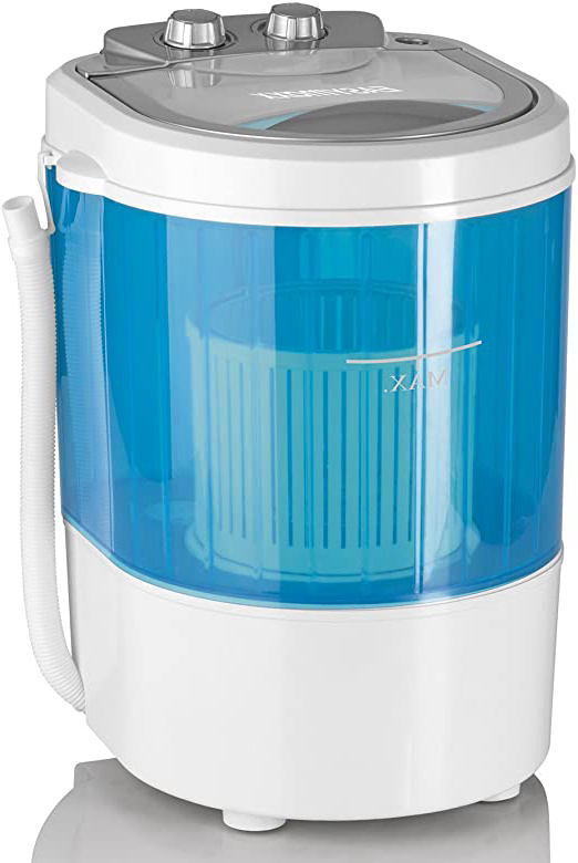 EASYmaxx 07475200125 - Lavadora (Portátil, Carga superior, Azul, Blanco, Giratorio, Arriba, 3 kg)