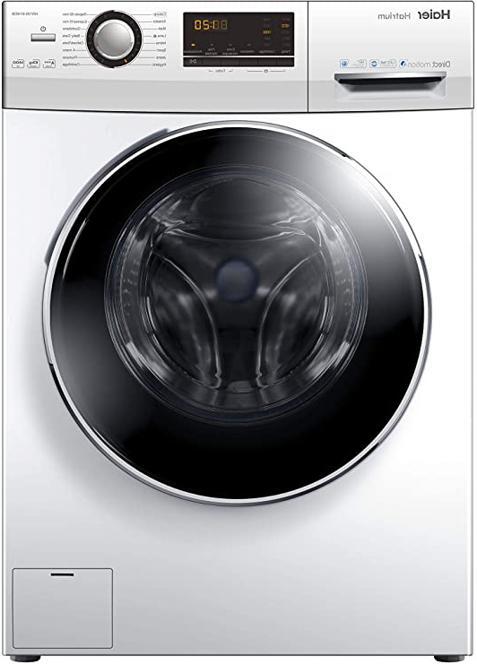 Haier HW100-B14636 Independiente Carga frontal 10kg 1400RPM A+++ Blanco - Lavadora (Independiente, Carga frontal, Blanco, Botones, Giratorio, Tocar, Izquierda, Negro)