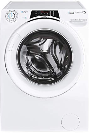 Candy RO16106DWHC7/1-S - Lavadora carga frontal 10Kgs, 9 programas rápidos, 1600rpm, WiFi & Bluetooth, motor inverter, panel control en escotilla, función vapor, 51dBA, Clase A+++-40%AA, color blanco