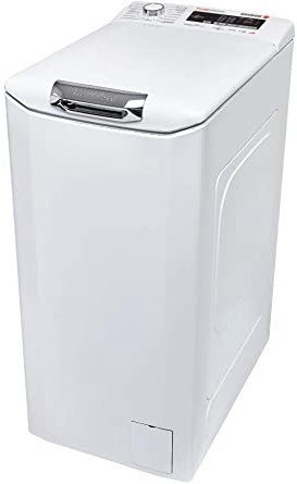 Hoover HNOT S383DA-37 - Lavadora Carga Superior, 8KGS-NFC, 1300rpm, Display Tactil, 174 W, 8 kg, 61 Decibeles, 14 Velocidades, Blanco