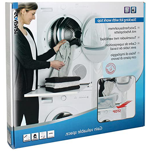 ScanPart - Marco para apilar lavadora y secadora con bandeja de trabajo