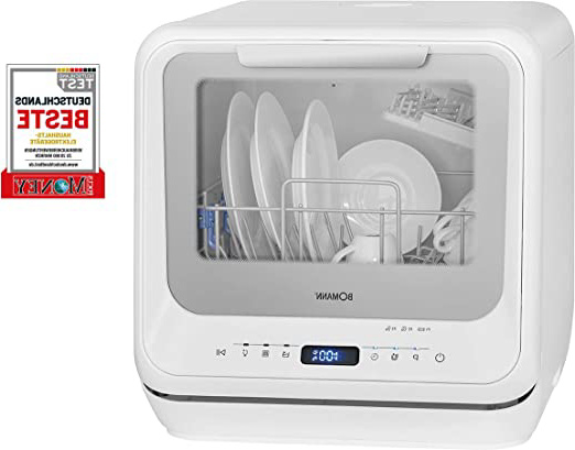 Bomann TSG 7402-Lavavajillas Mini, Color Blanco, 43.5 x 42 x 43.5 cm