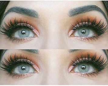 GLAMLENS lentillas de color -gris Jasmine Grey + contenedor. 1 par (2 piezas) - 90 Días - Sin Graduación - 0.00 dioptrías - blandos - Lentes de contacto grises de hidrogel de silicona