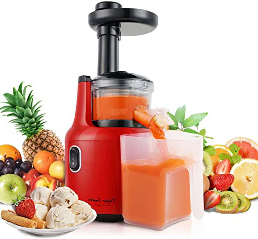 Taylor Swoden Jazz – Licuadora Prensado en Frio, Licuadora Frutas Verduras,Función del Motor Silencioso y Inversa, Licuadoras para verduras y frutas, Fácil de Limpiar con Cepillo,libre de BPA.