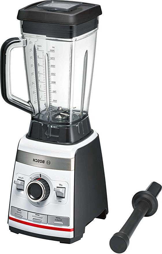Bosch MMBH4P3W VitaBoost Batidora de vaso de alta velocidad, 1600 W, 2 litros, Metal, De plástico, Blanco