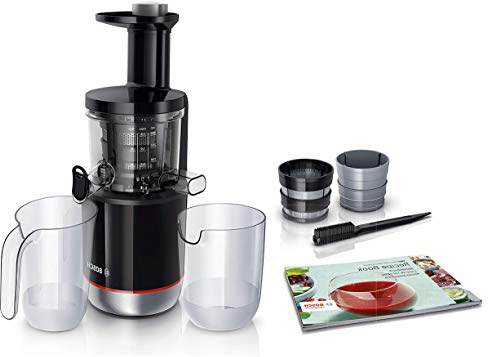 Bosch MESM731M VitaExtract Extractor de jugos, con tecnología de prensado lento, sistema MixControl con regulador de pulpa