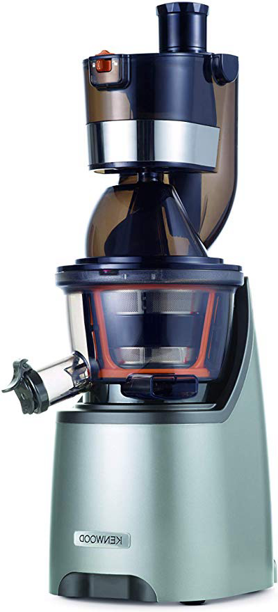 Kenwood PureJuice Pro Extractor de nutrientes, licuadora de zumos naturales, entrada dual alimentos, depósito para pulpa, función aclarado y tapón anti-goteo 240 W, 1.5 L, plástico, aluminio