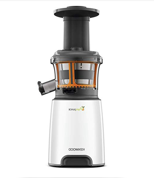 Kenwood Pure Juice JMP600WH Extractor de zumos saludables, Uso silencioso, con función de aclarado y tapón Anti-Goteo, 250 W, 1.3 litros, Plástico, 2 Velocidades, Blanco