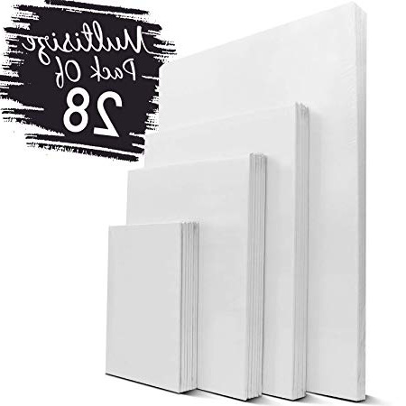 Zenacolor - Set de 28 Canvas - Laminas para Pintar Multisizes - 13x18, 20x25, 24x30, 30x40-100% Algodón sin Ácidos - Todos los tipos de Pintura sobre Lienzos