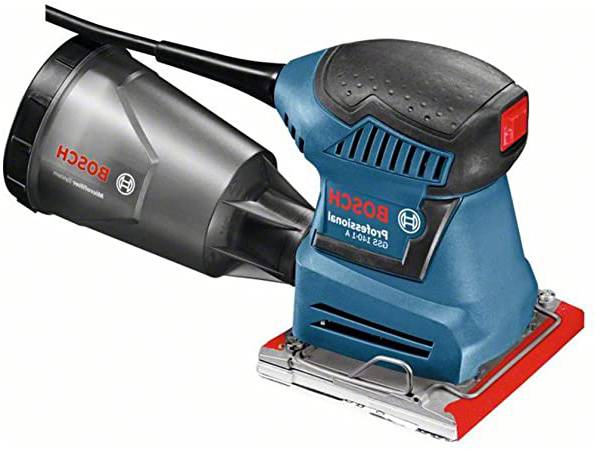 Bosch Professional GSS 140-1 A - Lijadora orbital (180 W, plato lijador 113 x 101 mm, microfiltro, en caja)