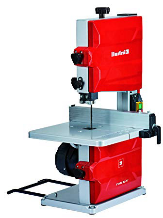 Einhell 4308018 TC-SB 200/1 Sierra de Cinta, potencia de 250 W, ralentí 1.400min -1, velocidad de hoja 900 m/min, 6 dientes, Gris/Rojo
