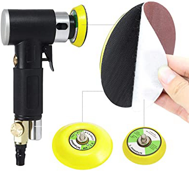 S SMAUTOP Lijadora excéntrica Lijadora de Aire Mini Orbital de 2 '' y 3 '' Lijadora neumática 15000RPM Herramientas de Lijado automático para carrocerías de Metal y Madera