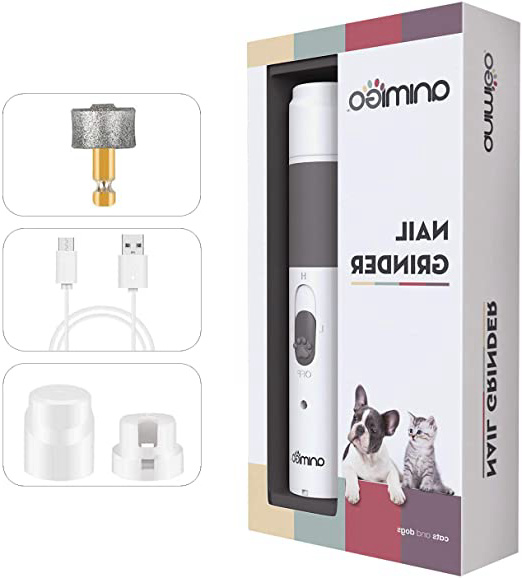 Animigo Lima de Uñas Eléctrico para Perros y Gatos - Cortauñas Eléctrico Profesional, con Batería Recargable USB y Cable, para Todo Tipo de Razas y Tamaños, Cortador Silencioso, Indoloro y Seguro
