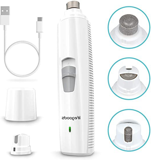 Limador de Uñas para Mascota | Cortaúñas Recargable | Limador Eléctrico para Perros y Gatos Pequeños, Medianos o Grandes | Silencioso | Cabeza de Diamante para Uso Seguro | para un Aseo Agradable