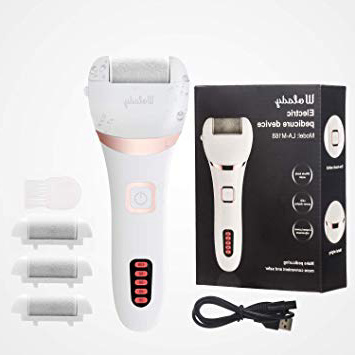 Lima Eléctrica Pedicura Eléctrico Lima Pies Profesional Recargable Wolady IPX7 Impermeable Eliminar Callos Pies Durezas Pedicura Pies Cuidado Lima 3 Recambios 5 Niveles Batería 1200MAH 2 Velocidades