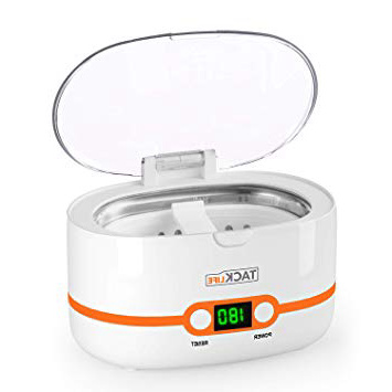 Limpiador por Ultrasonidos,Tacklife-MUC02 Limpiador Ultrasónico de 600ml con 5 Modos de Limpieza, con Una Cesta de Limpieza, Adecuado para Joyería, Reloj, CD, Gafas y Dentaduras