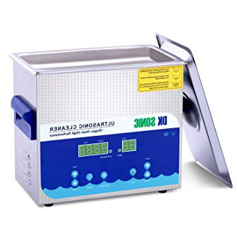 Profesional Limpiador Ultrasónico DK SONIC 3L 40KHz 120W Limpiador Ultrasonidos de Acero Inoxidable con Calentador Degas para Partes de Carburador Latón Relojes Joyas Dentales Monedas de Metal