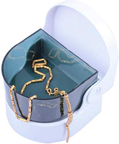 Kylewo Limpiador de Joyas ultrasónico inalámbrico Mini Limpiador Inteligente Mini máquina de Limpieza de Joyas ultrasónica para Joyas de Plata y Oro Dientes Falsos Llaveros Relojes
