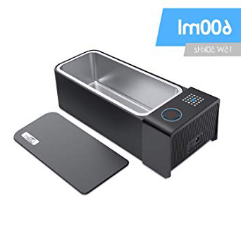 Uten Limpiador Ultrasónico Uten, Limpiador Ultrasónico Profesional de Bajo Ruido de 20 oz / 600 ml, Adecuado Para la Limpieza de Anteojos, Joyas, Dentaduras Postizas, Soportes, Anillos, Relojes (b)