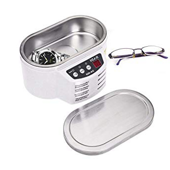 Harddo – Limpiador por ultrasonidos, máquina de limpieza ultrasónica de ondas de acero inoxidable, 600 ml, para joyas colgantes, cristal de reloj, monedas de metal