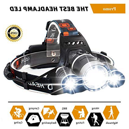 Linterna Frontal Led Recargable Alta Potencia Con 4 Tipos de Luz | Batería Dura Más de 6 Horas y Hasta 500 Metros | Luz Frontal Cabeza para Caza Camping Pesca Ciclismo Carrera y Más Deportes