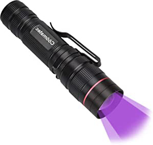 Linterna Ultravioleta 5W LED UV Flashlight, Detectar manchas de orina de mascotas, Luz negra 395nm