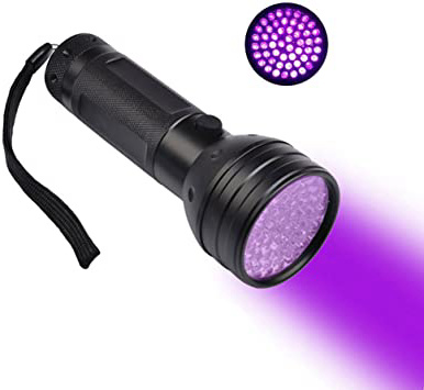 UEETEK UV 51LED Linterna Luz Negra Ultravioleta 395nm LED Luz Pet Orina Y Detector De Mancha