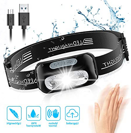 







Cocoda Linterna Frontal, LED USB Recargable Linterna Cabeza con 4 Modes de Luz, Sensor de Movimiento, 160 Lúmenes, Impermeable IPX6 y Ajustable Ángulo & Correa, Frontal LED para Cámping Correr







