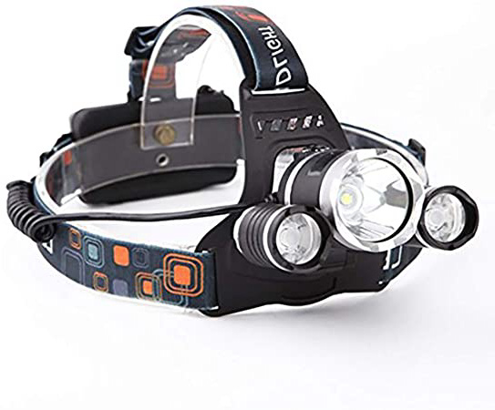 EUROXANTY®- Linterna Frontal Led Recargable de Alta Potencia 9000 Lúmenes | con 4 Tipos de Luz Ideal para Camping Pesca Ciclismo Carrera Caza y Más Deportes