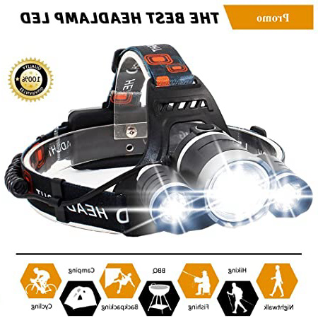 Linterna Frontal Led Recargable Alta Potencia Con 4 Tipos de Luz | Batería Dura Más de 6 Horas y Hasta 500 Metros | Luz Frontal Cabeza para Caza Camping Pesca Ciclismo Carrera y Más Deportes