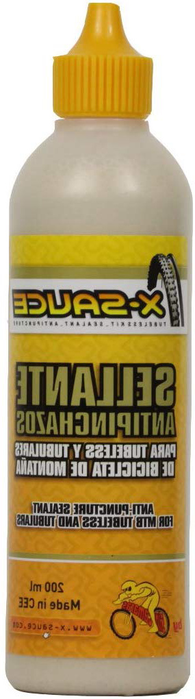 X-Sauce Sellante antipinchazos para tubeless (MTB) Anti Pinchazos, Ruedas, Amarillo, 200ml