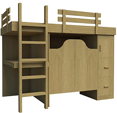 Litera 3 en 1 Planes DIY Escritorio Pecho Organizador de Almacenamiento Estación de Trabajo Madera