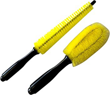 Melchioni 380005076 - Kit de 2 cepillos para Limpiar Llantas, neumáticos de Coche, Moto y Otros