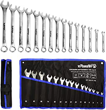 WERKFIX Juego de 15 Llaves Fijas Combinadas 6-21 mm