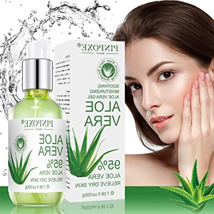 Gel de Aloe Vera, Aloe Vera Gel, Puro Hidratante Rostro Cuerpo, Hidratante natural, Loción calmante y refrescante para despues del sol, Refresca la piel irritada por el depilado y afeitado
