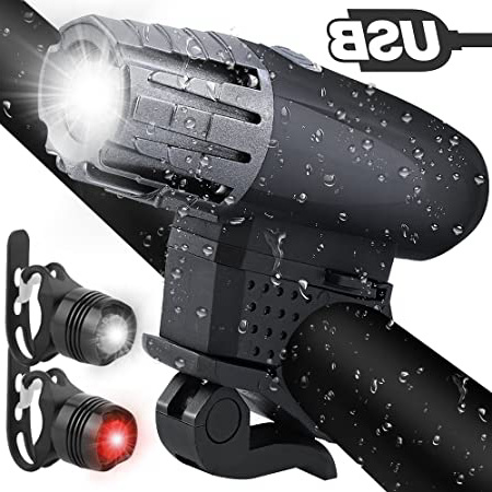 Solocil Luz de Bicicleta Recargable USB Set Potente Impermeable – Luces LED Delantera y Trasera para Bici – Ciclismo y Linterna de Montaña
